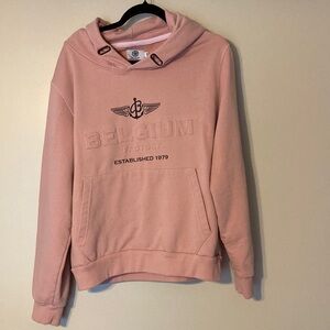 Belgium Factory Pinkish peach Sweatshirt Casual Hoodie